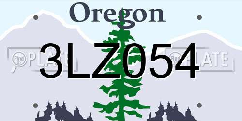 3LZ054 Oregon License Plate