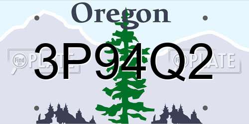 3P94Q2 Oregon License Plate