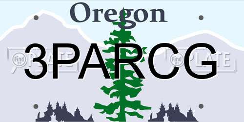 3PARCG Oregon License Plate