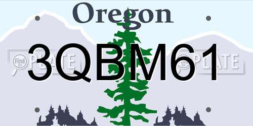 3QBM61 Oregon License Plate