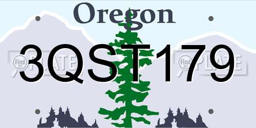 3QST179 Oregon License Plate