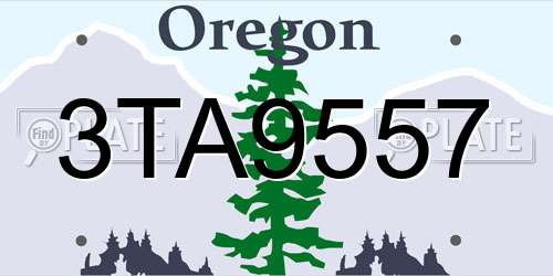 3TA9557 Oregon License Plate