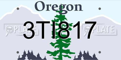 3TI817 Oregon License Plate
