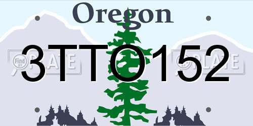 3TTO152 Oregon License Plate