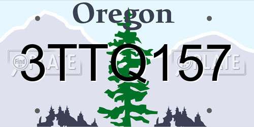 3TTQ157 Oregon License Plate