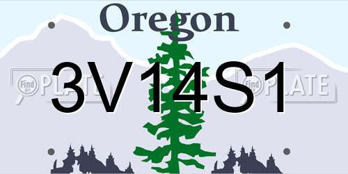 3V14S1 Oregon License Plate