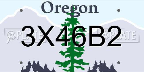 3X46B2 Oregon License Plate