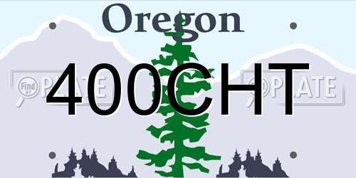 400CHT Oregon License Plate