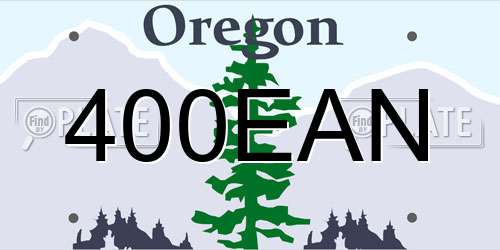 400EAN Oregon License Plate