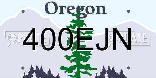 400EJN Oregon License Plate