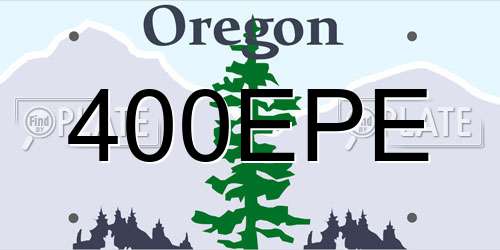 400EPE Oregon License Plate