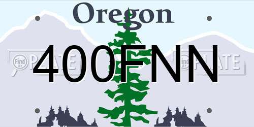 400FNN Oregon License Plate