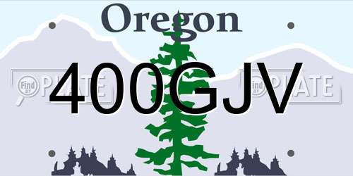 400GJV Oregon License Plate