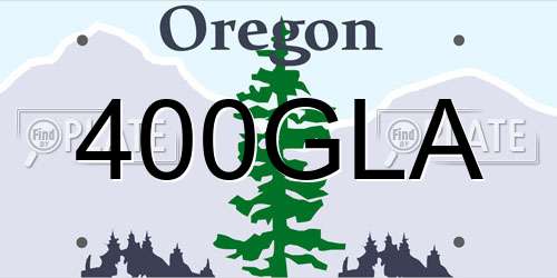400GLA Oregon License Plate