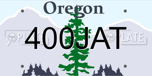 400JAT Oregon License Plate