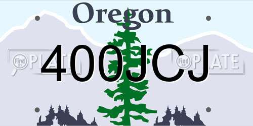 400JCJ Oregon License Plate