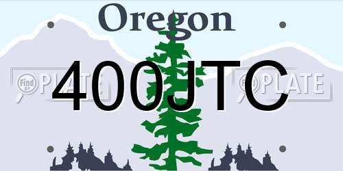400JTC Oregon License Plate