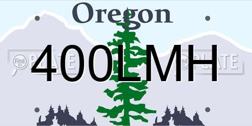 400LMH Oregon License Plate