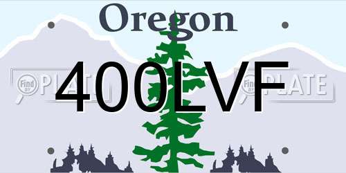 400LVF Oregon License Plate