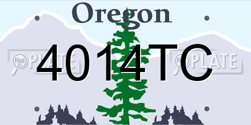 4014TC Oregon License Plate