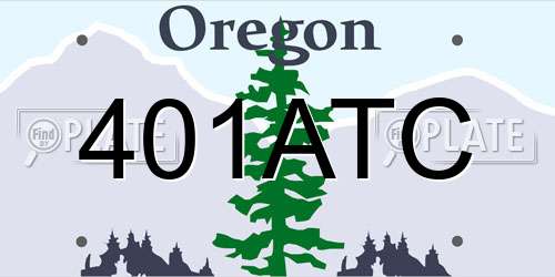 401ATC Oregon License Plate