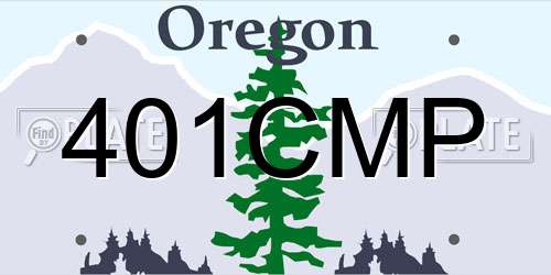 401CMP Oregon License Plate