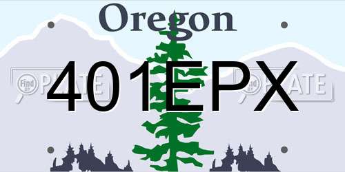 401EPX Oregon License Plate