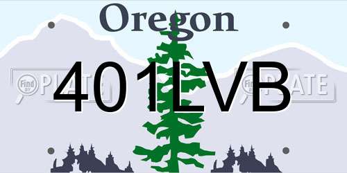 401LVB Oregon License Plate