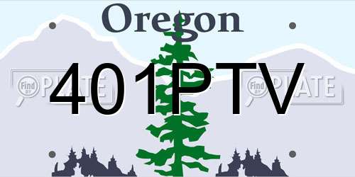 401PTV Oregon License Plate