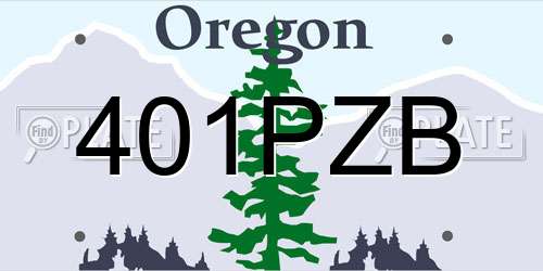 401PZB Oregon License Plate