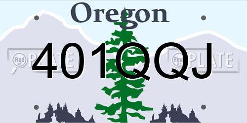 401QQJ Oregon License Plate