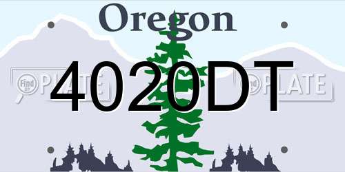 4020DT Oregon License Plate