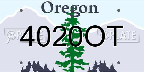 4020OT Oregon License Plate
