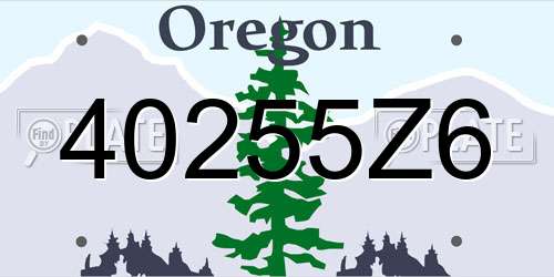 40255Z6 Oregon License Plate