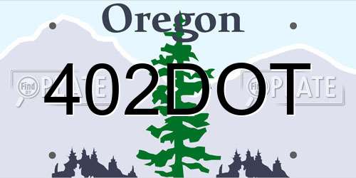 402DOT Oregon License Plate