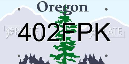 402FPK Oregon License Plate