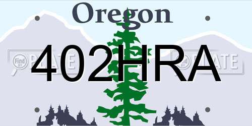 402HRA Oregon License Plate