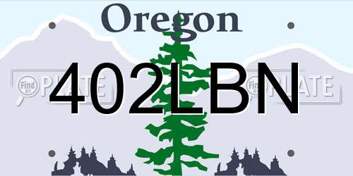 402LBN Oregon License Plate