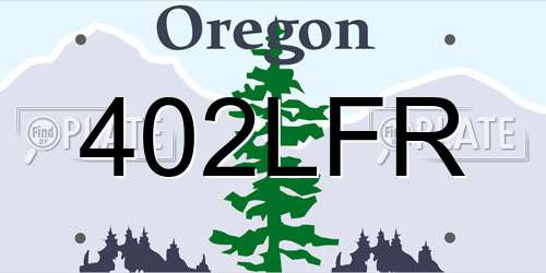 402LFR Oregon License Plate