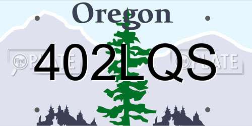 402LQS Oregon License Plate