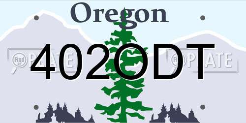 402ODT Oregon License Plate