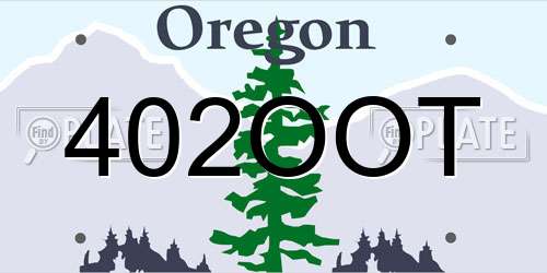 402OOT Oregon License Plate