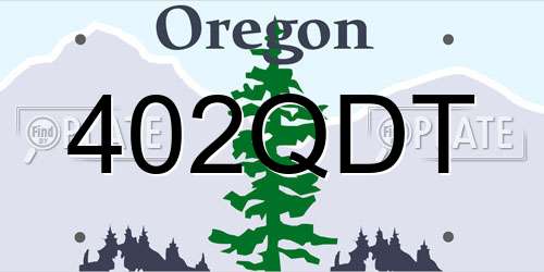 402QDT Oregon License Plate