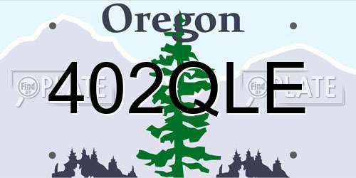 402QLE Oregon License Plate