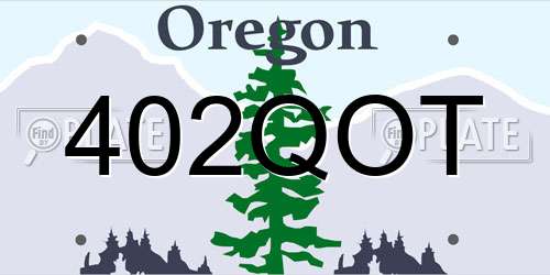 402QOT Oregon License Plate