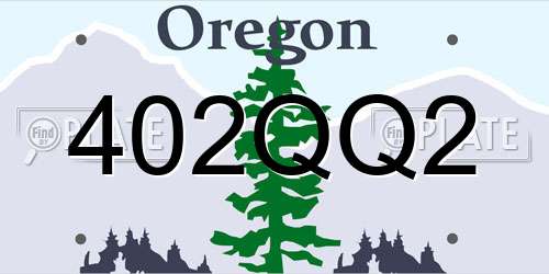 402QQ2 Oregon License Plate