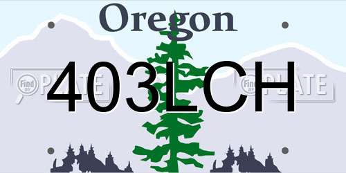 403LCH Oregon License Plate