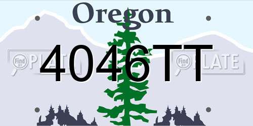 4046TT Oregon License Plate