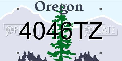 4046TZ Oregon License Plate