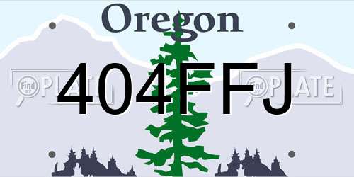 404FFJ Oregon License Plate